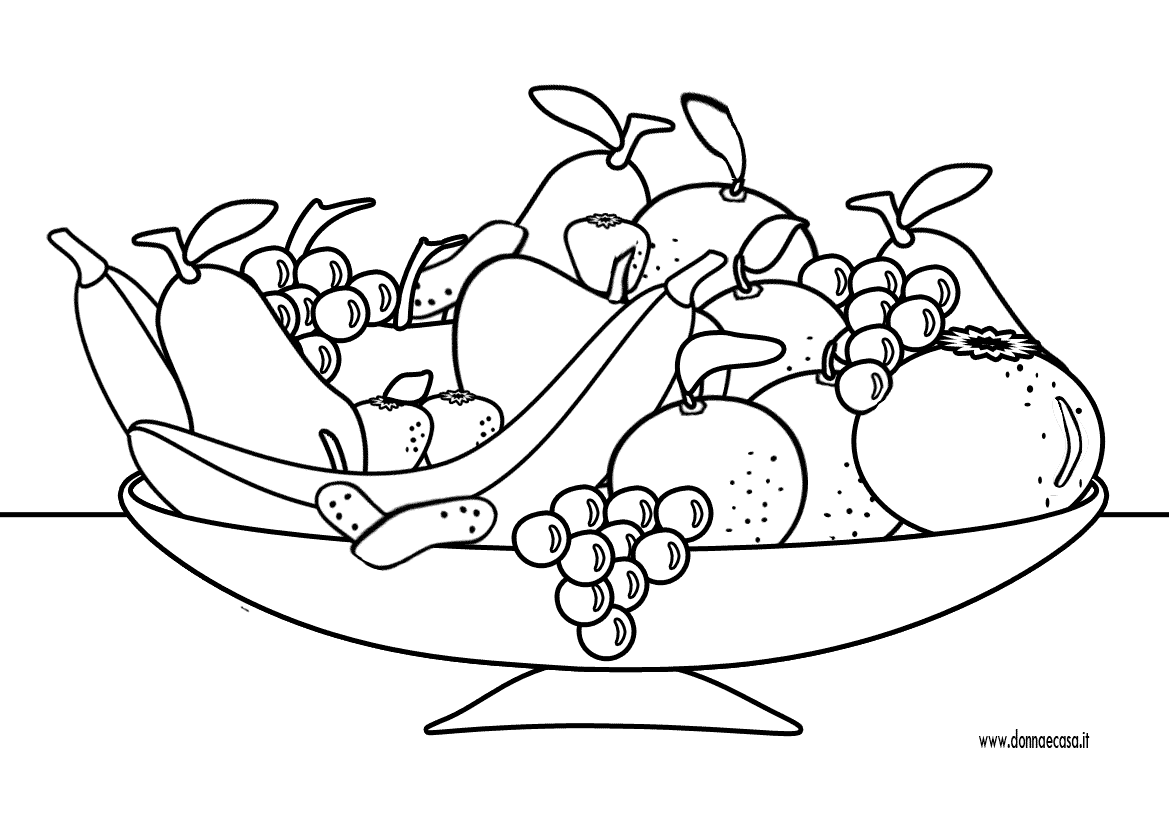 Disegno Di Un Cesto Di Frutta Da Colorare