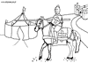 Disegno da colorare Cavaliere medievale a cavallo
