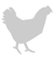 Stencil con disegnata una gallina