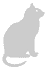 Stencil con la figura di un gatto seduto