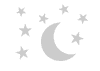 Stencil mezza luna con stelle