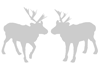 Stencil con due renne