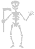 Stencil scheletro con falce