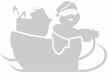 Babbo Natale sulla slitta stencil