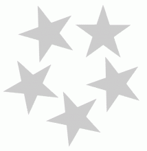 Cinque stelle stencil