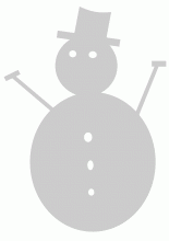 Stencil pupazzo di neve