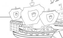 Disegno galeone da colorare