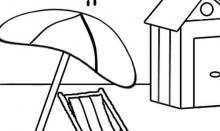 Disegno da colorare Spiaggia attrezzata