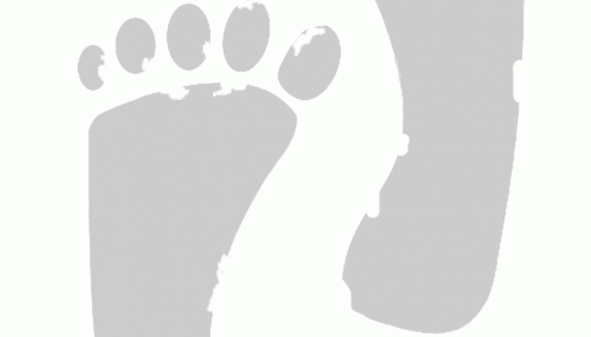 Stencil impronta di due piedi