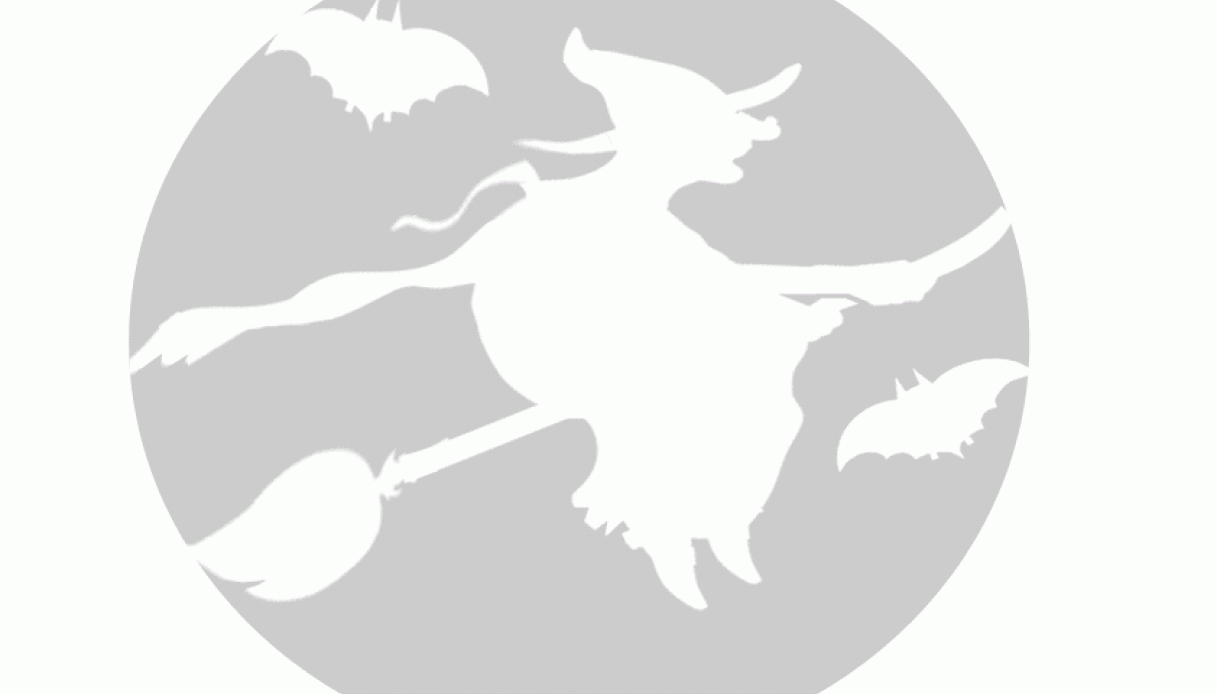 Stencil strega con scopa