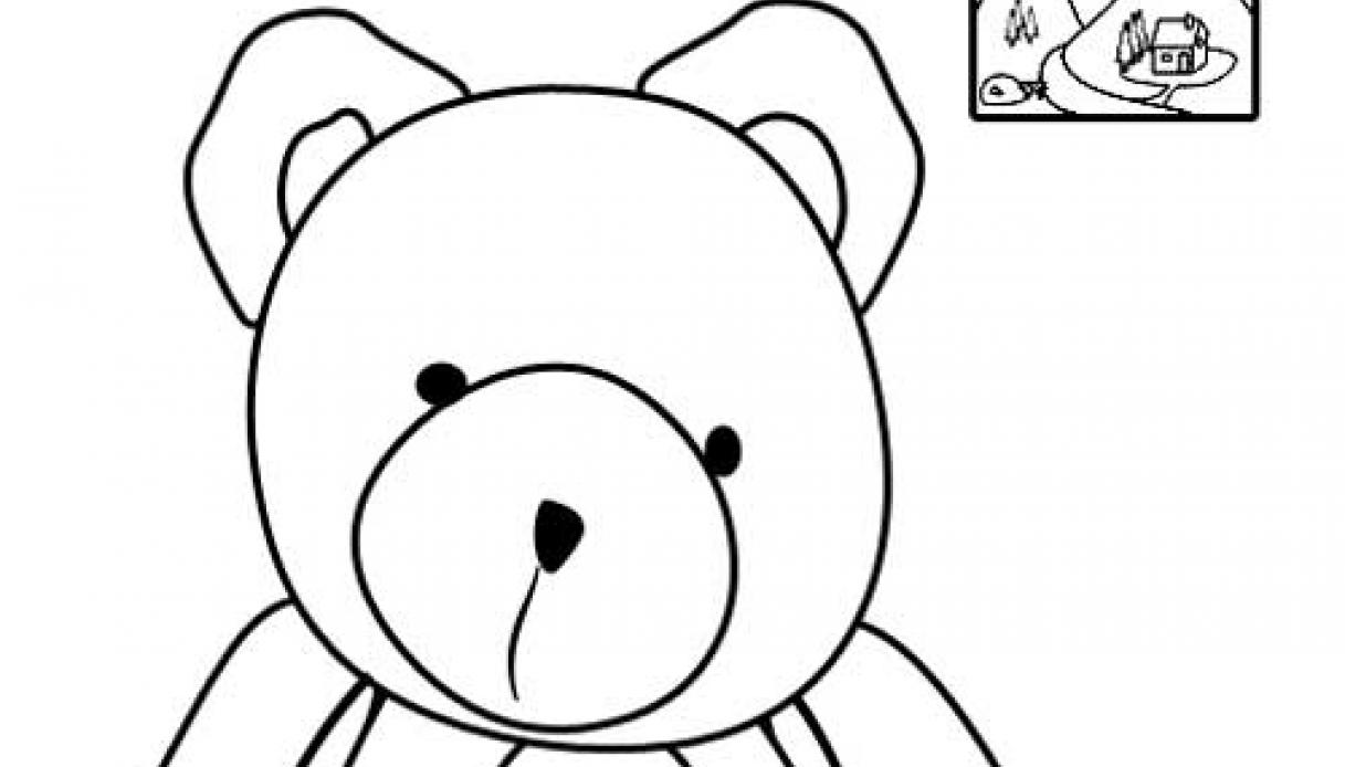 Disegno da colorare Orsetto peluche